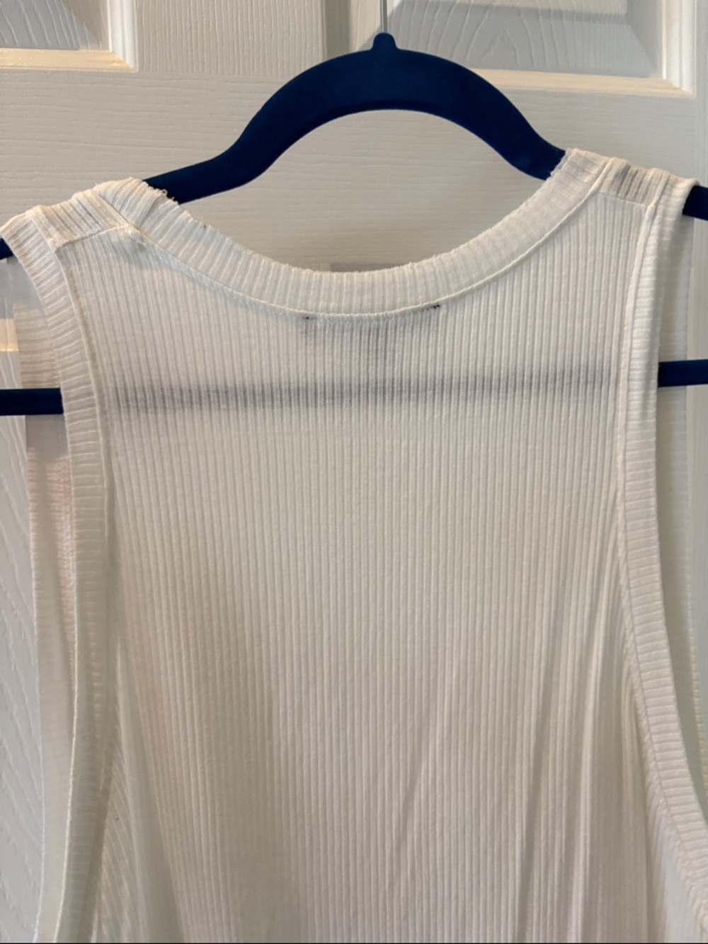 Lulu's White Ribbed Tank - Picture 6 of 6